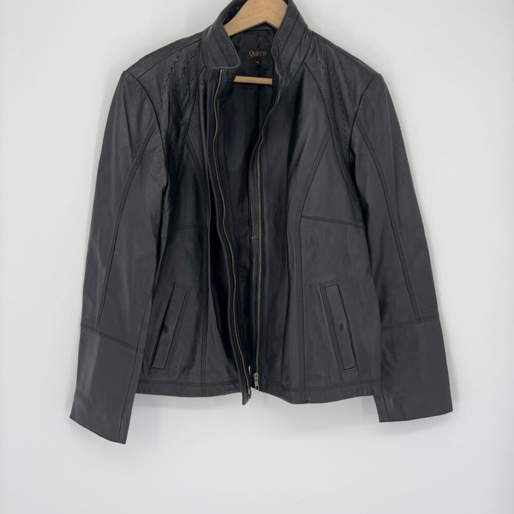 Quince Black Leather Jacket